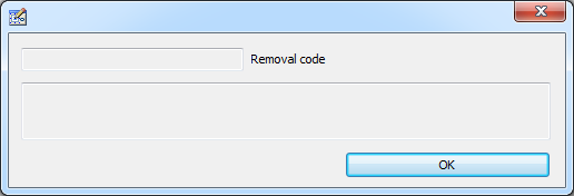 Custom dialogs: license removal dialog